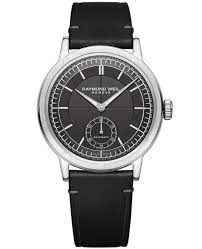 Raymond Weil Millesime  Automatic Small Seconds Black Leather Watch, 39.5 mm (2930-STC-60001)
Anthracite Sector Dial, Black Leather Strap, Small Seconds Hand, Stainless Steel